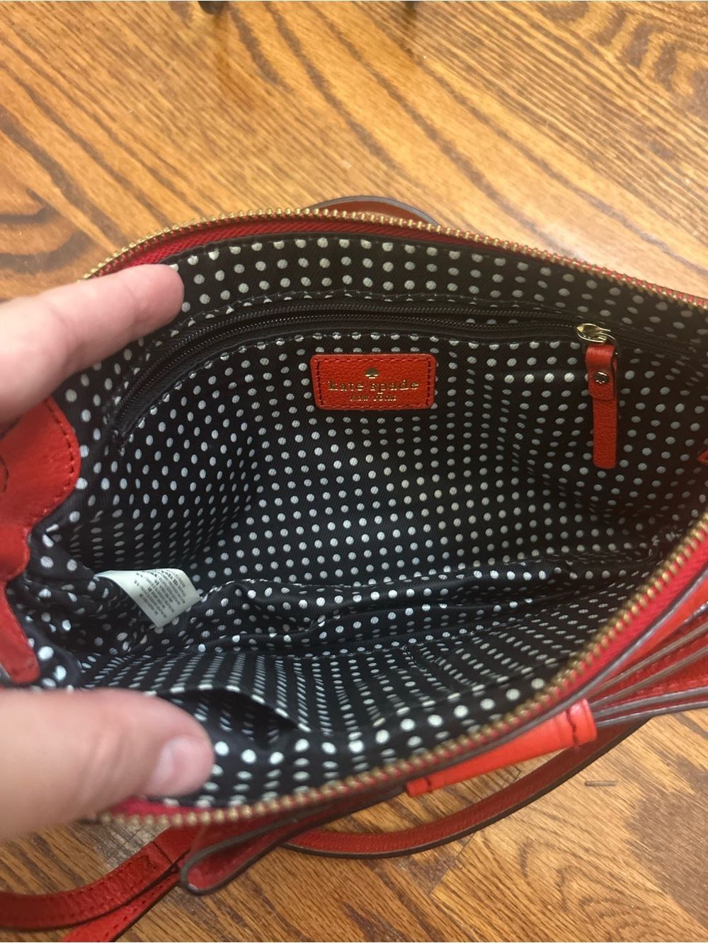Kate Spade Bow Terrace Celina Red Pebbled Leather Crossbody Bag - Picture 9 of 10